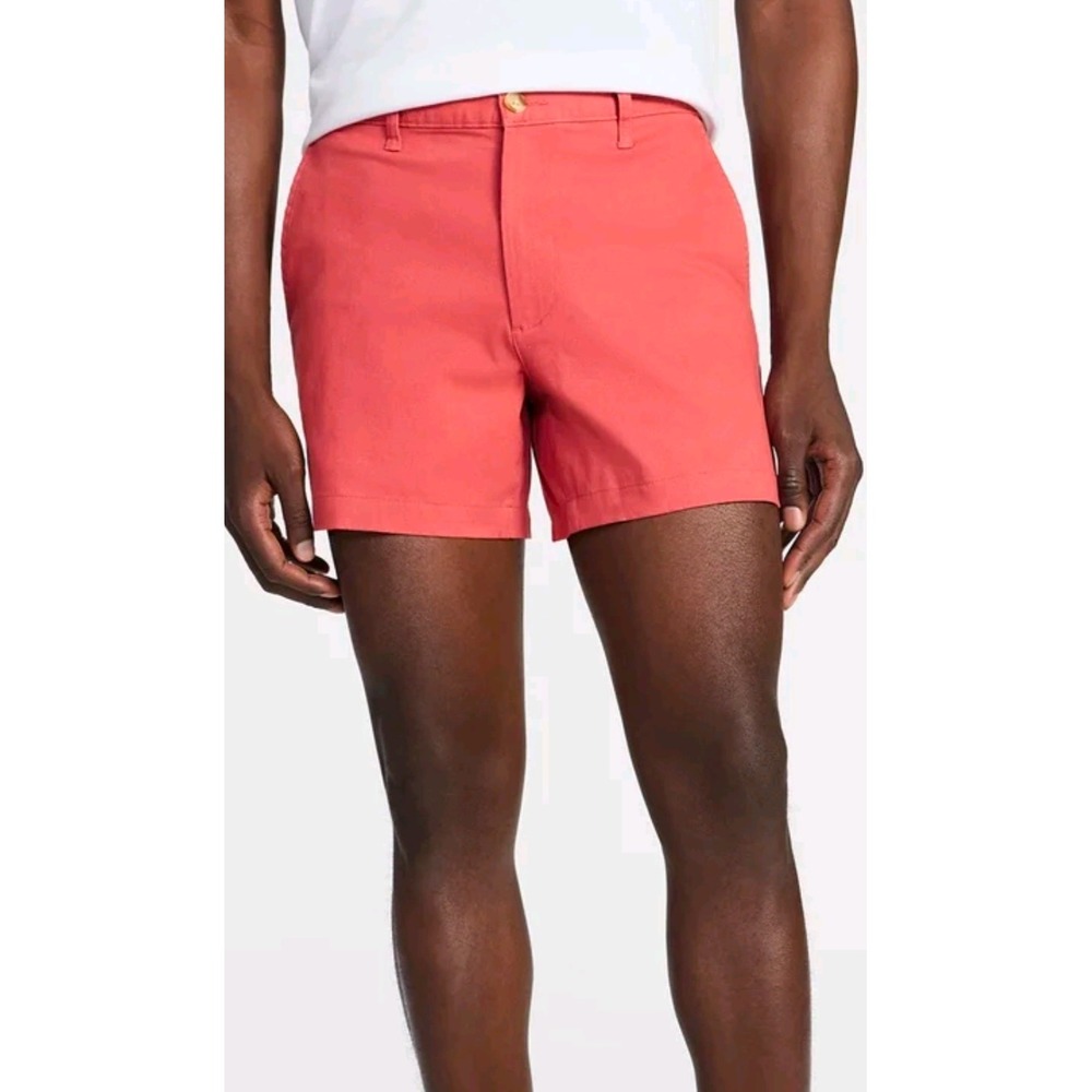 Men's Geroge modern fit flat front shorts size 46 9" inseam color hibiscus